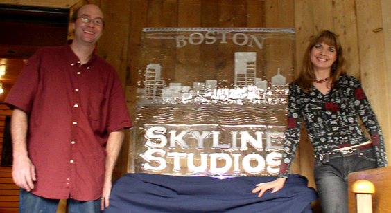 Click to view image actual size [ Image - Boston Skyline Studios Ice carving with Craig and Elizabeth McConnell ]